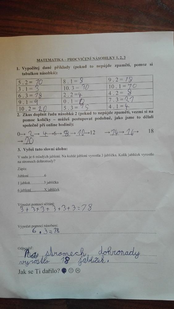Výstupy druháčků z domácího i školního učení 5. 6. - 14