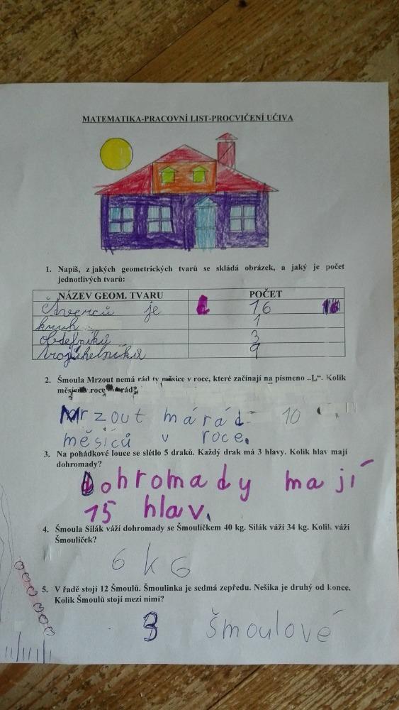 Výstupy druháčků z domácího i školního učení 5. 6. - 15