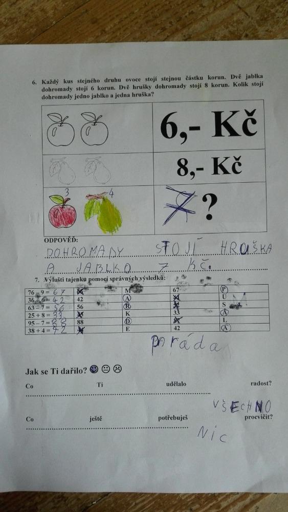 Výstupy druháčků z domácího i školního učení 5. 6. - 17