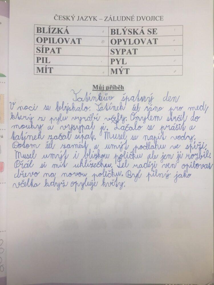 Distanční výuka ve třetí třídě 19. 3. - 31