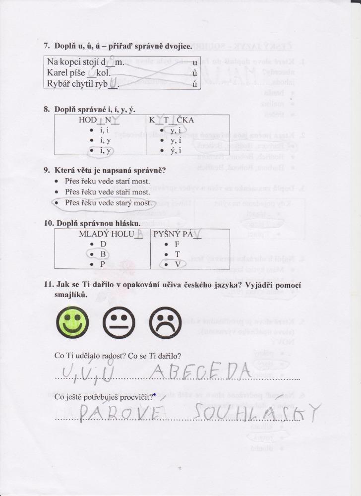 Výstupy druháčků z domácího učení 17. 5. - 14