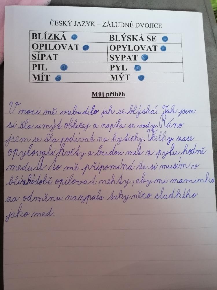 Distanční výuka ve třetí třídě 19. 3. - 38