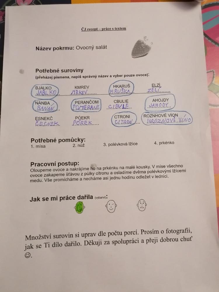 Distanční výuka ve třetí třídě 19. 3. - 41