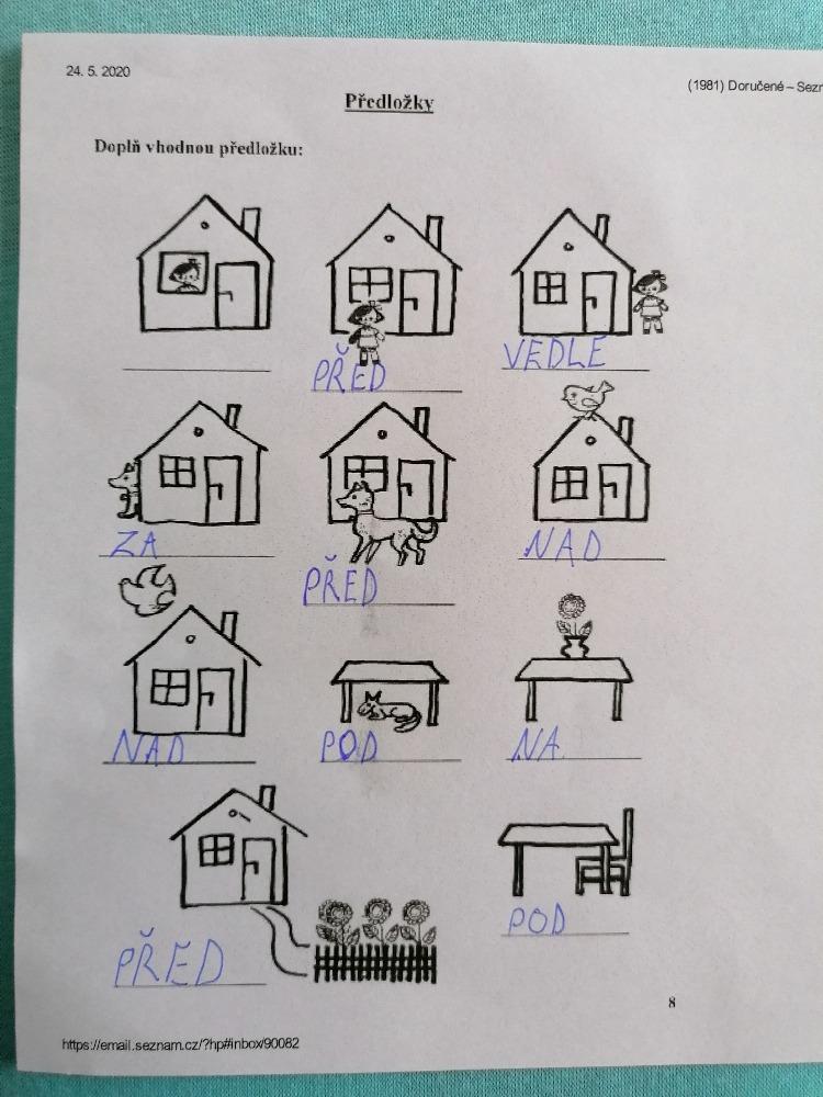 Výstupy druháčků z domácího i školního učení 26. 5. - 7