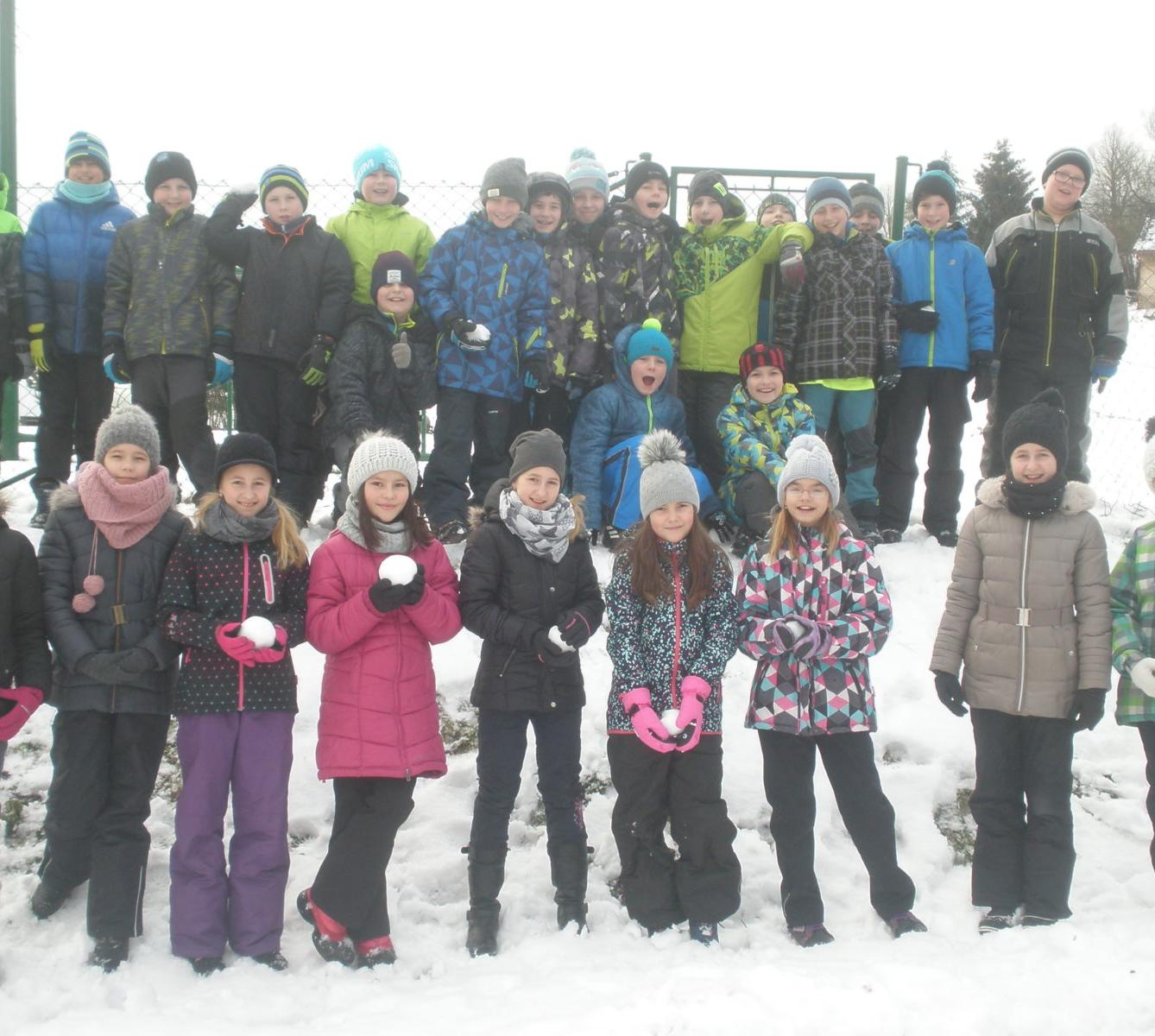 Páťáci na sněhu - 1