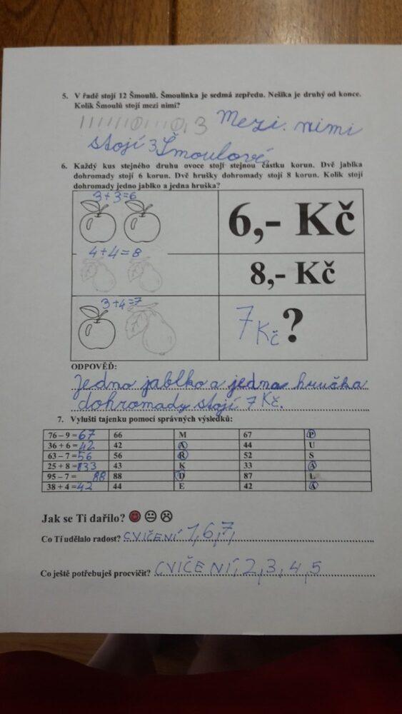 Výstupy druháčků z domácího i školního učení 23. 6. - 30