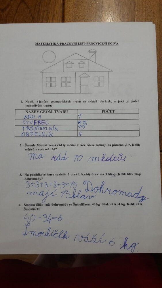 Výstupy druháčků z domácího i školního učení 23. 6. - 31