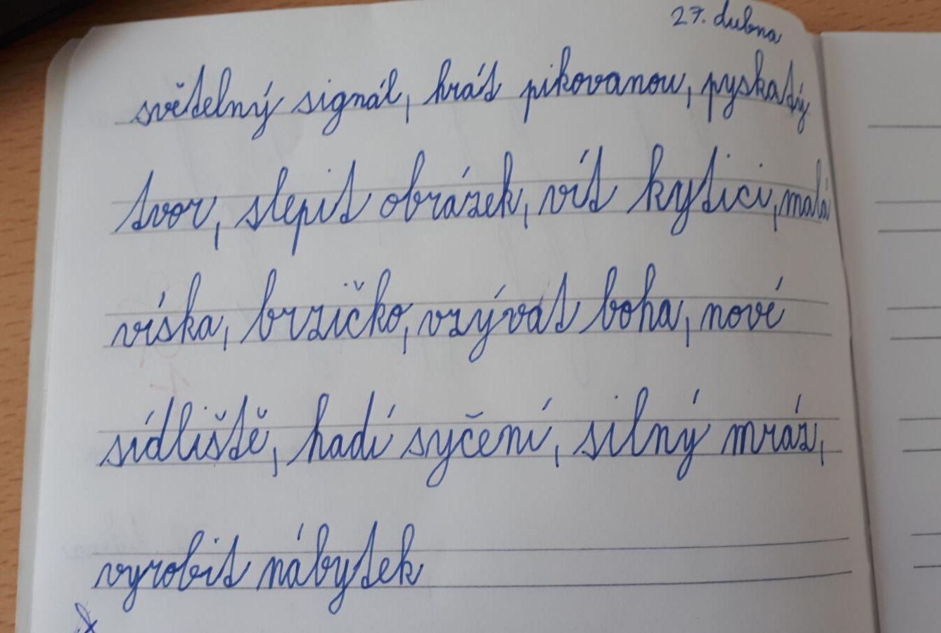 Distanční výuka ve třetí třídě 30. 4. - 17