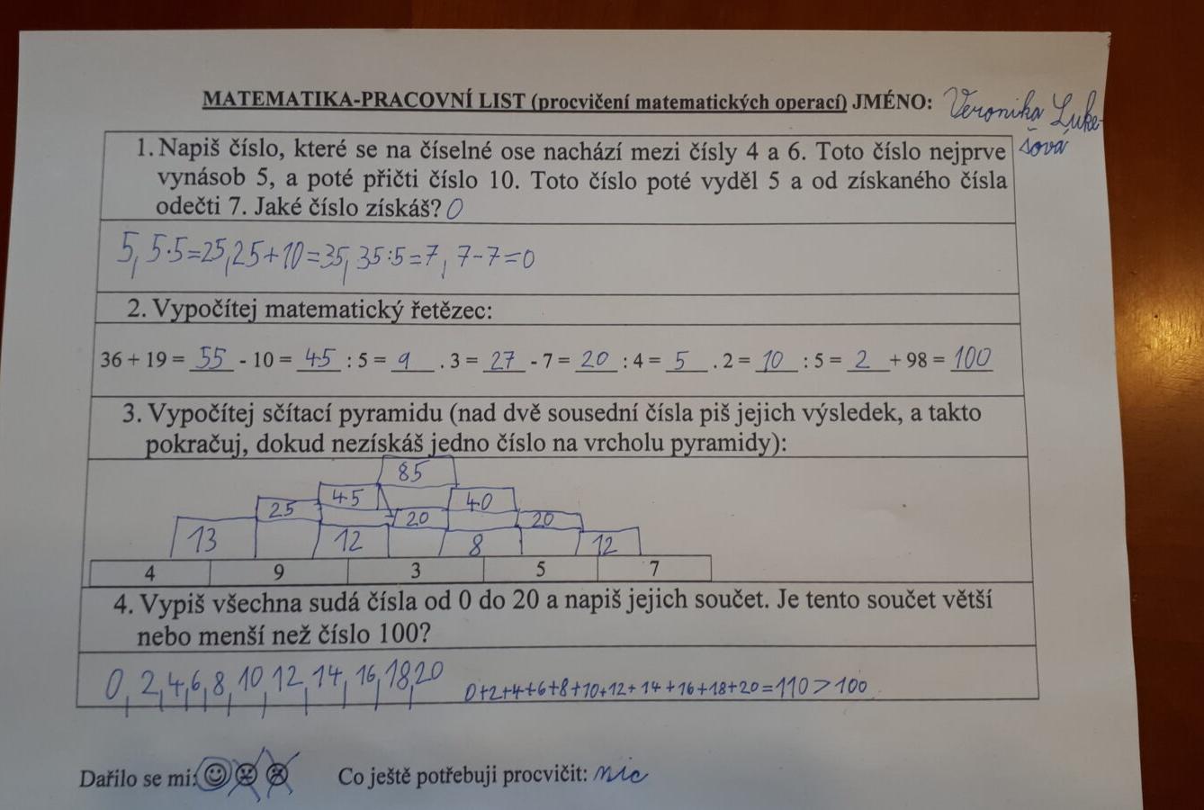 Distanční výuka ve třetí třídě 20. 11. - 36