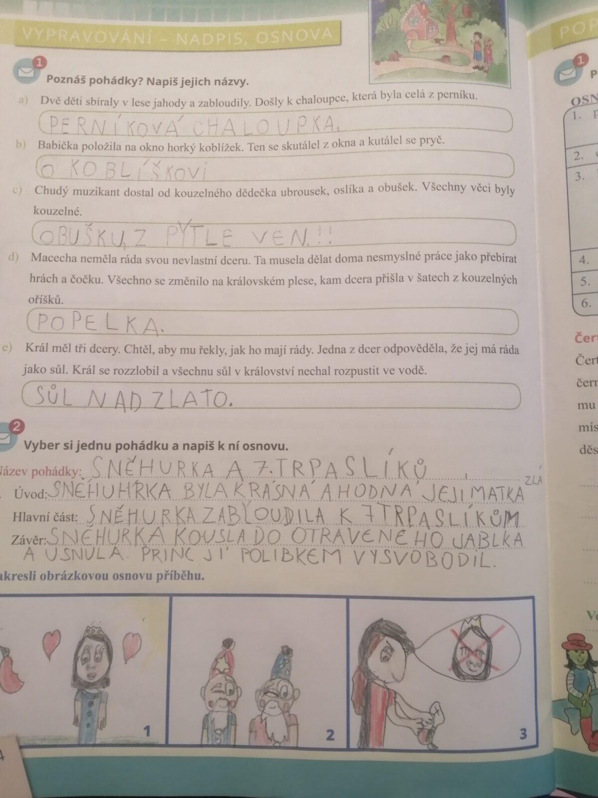 Distanční výuka ve třetí třídě 13. 11. - 56