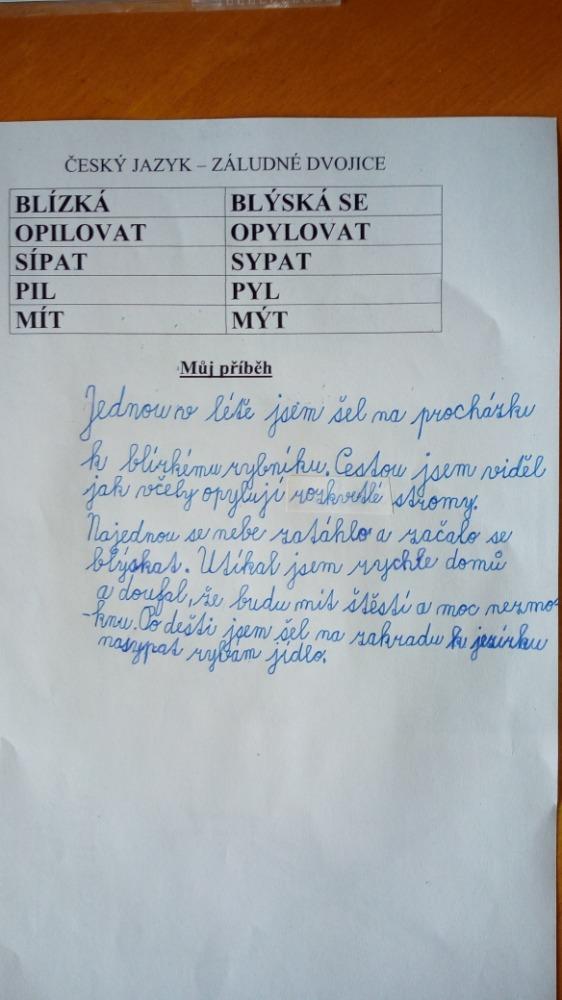 Distanční výuka ve třetí třídě 19. 3. - 65