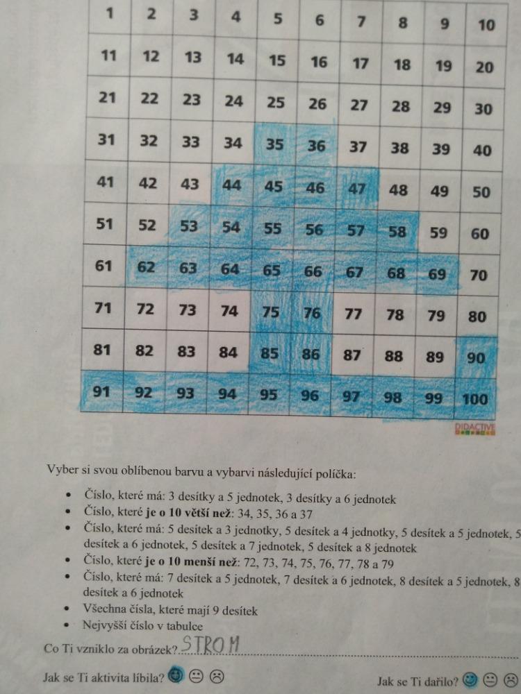 Distanční výuka ve třetí třídě 13. 11. - 62