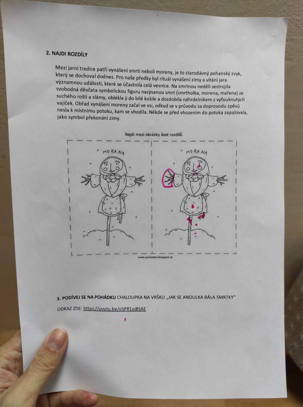 Distanční výuka v MŠ Kamarád (Přišlo jaro do vsi) - mladší děti :-) - 14